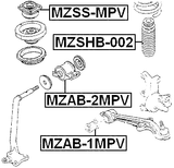 MZAB-2MPV - FRONT ARM BUSHING (HYDRO)