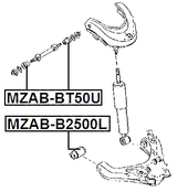 MZAB-BT50U - BUSHING, REAR UPPER CONTROL ARM