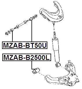 MZAB-BT50U - BUSHING, REAR UPPER CONTROL ARM