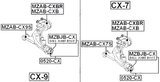 MZAB-CXB - REAR BUSHING, FRONT LEFT CONTROL ARM (HYDRO)