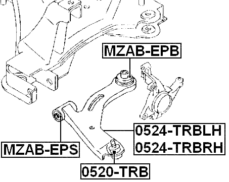 MZAB-EPS - FRONT BUSHING, FRONT CONTROL ARM