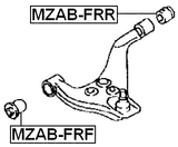 MZAB-FRF - FRONT BUSHING, FRONT CONTROL ARM