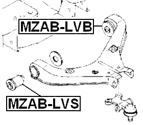 MZAB-LVS - FRONT BUSHING, FRONT CONTROL ARM