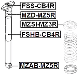 MZAB-MZ5R - BUSHING, REAR SHOCK ABSORBER