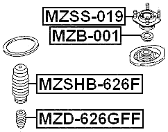 MZB-001 - FRONT SHOCK ABSORBER BEARING