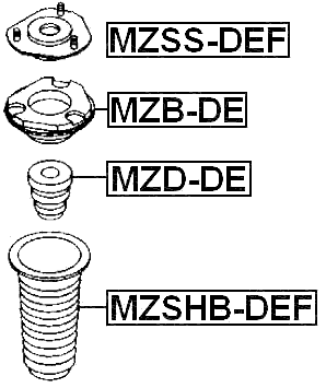 MZB-DE - FRONT SHOCK ABSORBER BEARING