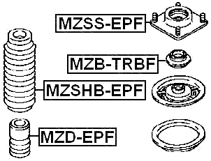 MZB-TRBF - FRONT SHOCK ABSORBER BEARING