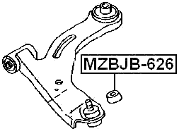 MZBJB-626 - BALL JOINT BOOT 34X23.6X17.5