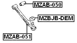 MZBJB-DEM - LOWER CONTROL ARM BALL JOINT BOOT 34X25X15
