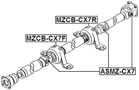 MZCB-CX7R - DRIVE SHAFT BEARING