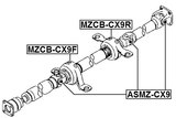 MZCB-CX9F - DRIVE SHAFT BEARING