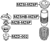 MZD-002 - FRONT SHOCK ABSORBER JOUNCE BUMPER
