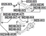 MZD-003 - REAR SHOCK ABSORBER JOUNCE BUMPER