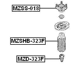 MZD-323F - FRONT SHOCK ABSORBER JOUNCE BUMPER