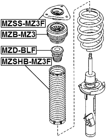 MZD-BLF - FRONT SHOCK ABSORBER JOUNCE BUMPER
