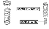 MZD-DW3R - REAR SHOCK ABSORBER JOUNCE BUMPER