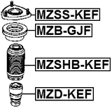 MZD-KEF - FRONT SHOCK ABSORBER JOUNCE BUMPER