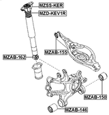 MZD-KEV2R - REAR SHOCK ABSORBER JOUNCE BUMPER