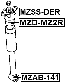 MZD-MZ2R - REAR SHOCK ABSORBER JOUNCE BUMPER