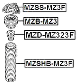 MZD-MZ323F - FRONT SHOCK ABSORBER JOUNCE BUMPER