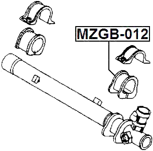 MZGB-012 - GROMMET STEERING RACK HOUSING