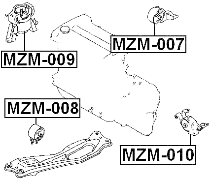 MZM-008 - FRONT ENGINE MOUNT