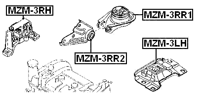 MZM-3LH - LEFT ENGINE MOUNT