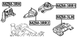 MZM-3RR2 - REAR ENGINE MOUNT
