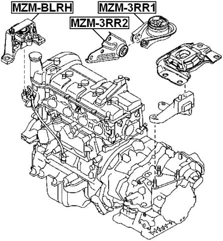 MZM-BLRH - RIGHT ENGINE MOUNT (HYDRO)