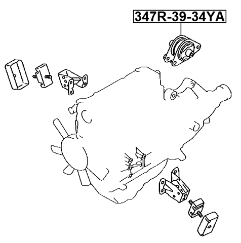 MZM-BONR - REAR ENGINE MOUNT