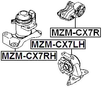 MZM-CX7RH - RIGHT ENGINE MOUNT (HYDRO)