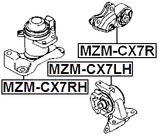 MZM-CX7RH - RIGHT ENGINE MOUNT (HYDRO)