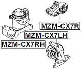 MZM-CX7R - REAR ENGINE MOUNT