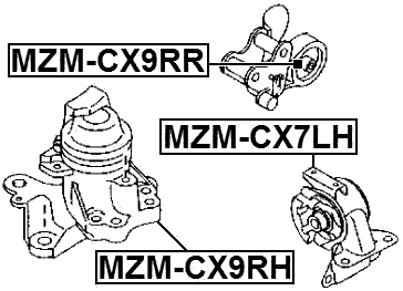 MZM-CX9RH - RIGHT ENGINE MOUNT (HYDRO)