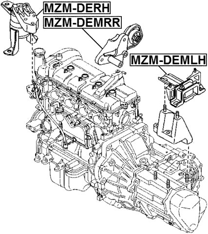 MZM-DEMLH - LEFT ENGINE MOUNT MT