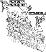 MZM-DEMLH - LEFT ENGINE MOUNT MT