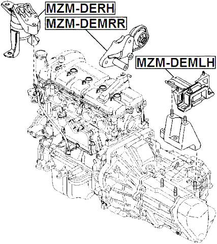 MZM-DEMRR - REAR ENGINE MOUNT MT