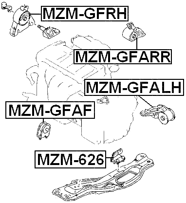 MZM-GFAF - FRONT ENGINE MOUNT AT