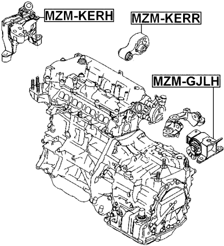 MZM-KERH - RIGHT ENGINE MOUNT (HYDRO)