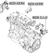 MZM-KERR - REAR ENGINE MOUNT