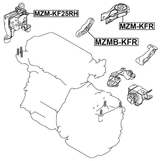 MZM-KF25RH - RIGHT ENGINE MOUNT (HYDRO)