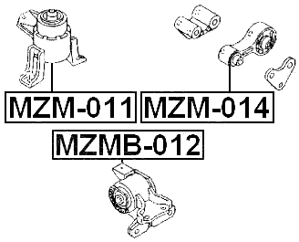 MZMB-012 - LEFT ENGINE MOUNT BUSHING