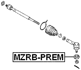 MZRB-PREM - TIE ROD END BOOT 31X27X14.5