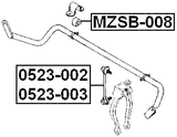 MZSB-008 - FRONT STABILIZER BAR BUSH D23