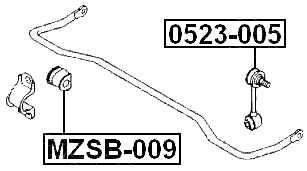 MZSB-009 - REAR STABILIZER BAR BUSH D19