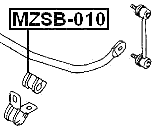 MZSB-010 - REAR STABILIZER BAR BUSH D16