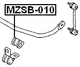 MZSB-010 - REAR STABILIZER BAR BUSH D16