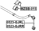 MZSB-015 - REAR STABILIZER BAR BUSH D12.4
