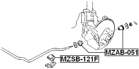 MZSB-121F - FRONT STABILIZER BAR BUSH D24