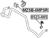 MZSB-6MPSR - REAR STABILIZER BAR BUSH D22.5